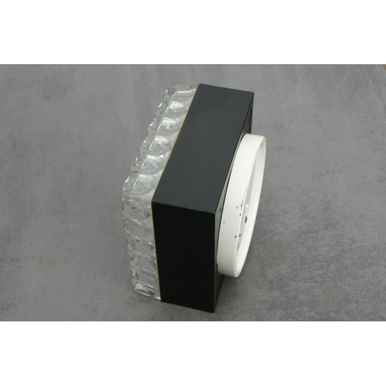 Image 1 of Vintage vierkante glazen plafondlamp, 1960