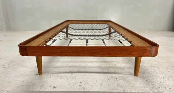 Image 1 of Deens Mid Century daybed in teak en beukenhout