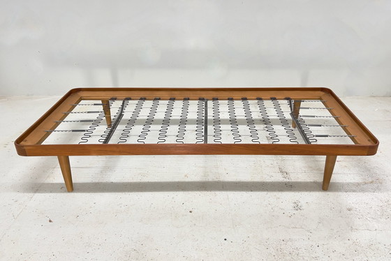 Image 1 of Deens Mid Century daybed in teak en beukenhout