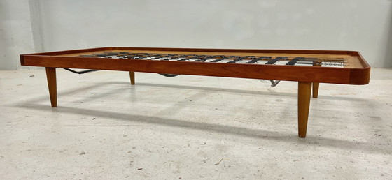 Image 1 of Deens Mid Century daybed in teak en beukenhout