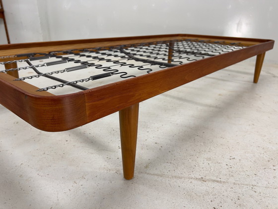 Image 1 of Deens Mid Century daybed in teak en beukenhout