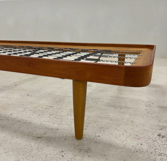 Image 1 of Deens Mid Century daybed in teak en beukenhout