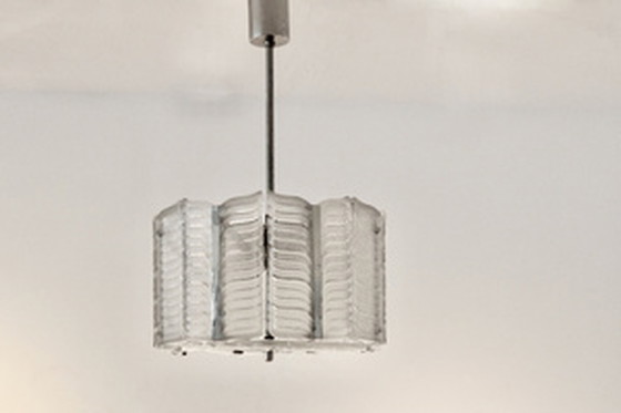 Image 1 of Kalmar nikkel hanglamp met structuurglas