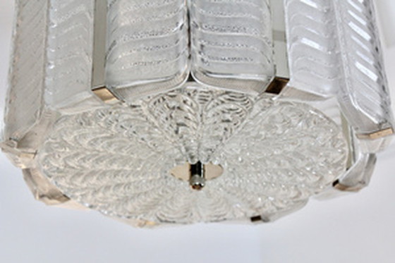 Image 1 of Kalmar nikkel hanglamp met structuurglas