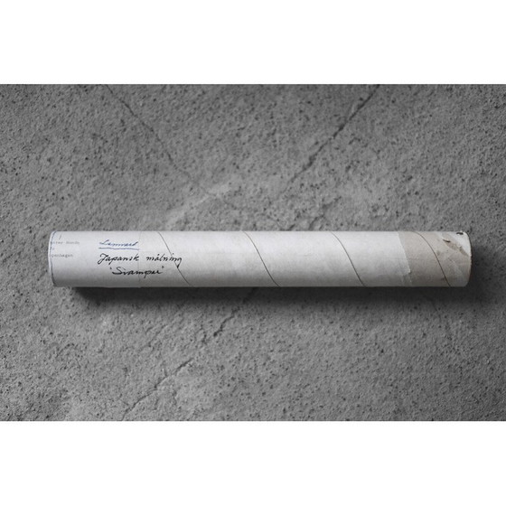 Image 1 of Vintage poster Svampar Japans schilderij op stof, Denemarken