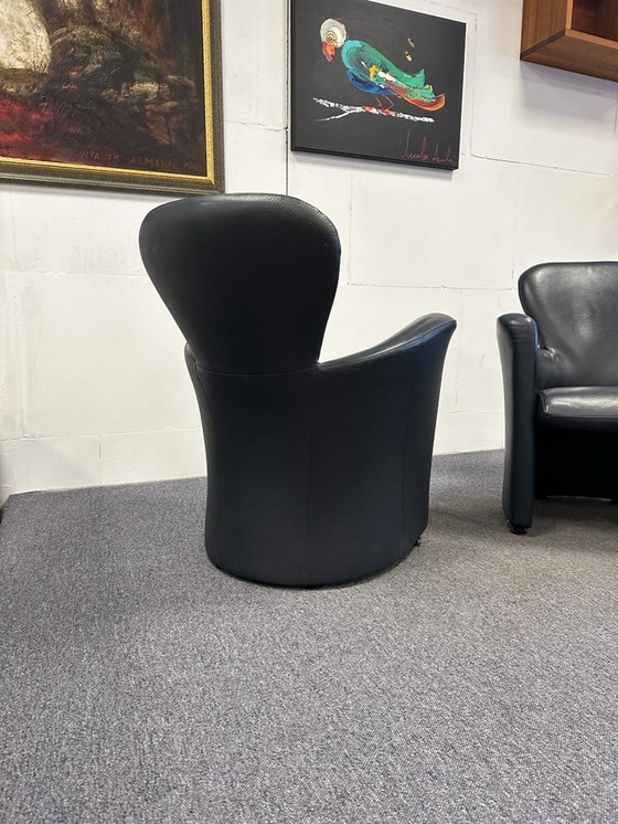 Image 1 of 2 Leolux Emphora Fauteuil blauw leer