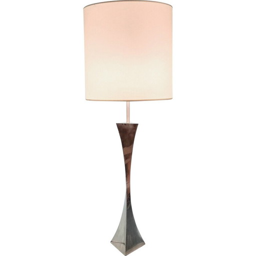 Vintage Piramide lamp in metaal en stof van A. Tonello en A. Montagna Grillo voor High Society Milano, jaren 1972