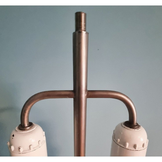 Image 1 of Vintage Piramide lamp in metaal en stof van A. Tonello en A. Montagna Grillo voor High Society Milano, jaren 1972