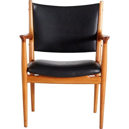 Vintage teakhouten fauteuil van Johannes Hansen 1960