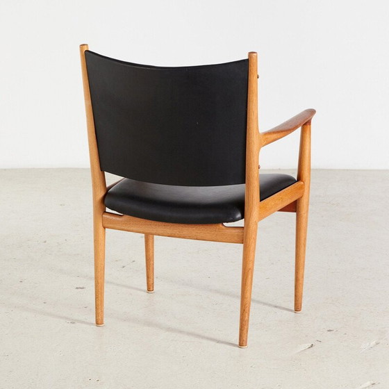 Image 1 of Vintage teakhouten fauteuil van Johannes Hansen 1960