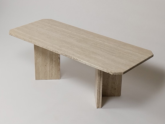 Image 1 of Italiaanse Travertijn Coffee Table, Jaren 70