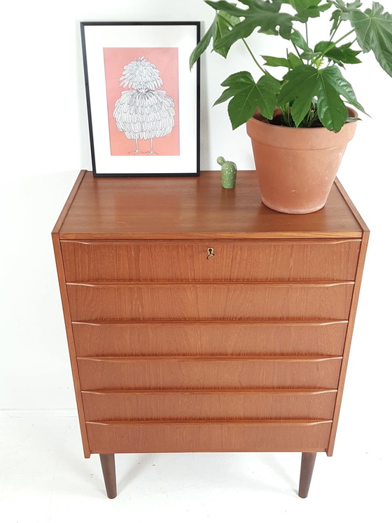 Image 1 of Vintage Deense ladekast | chest of drawers 