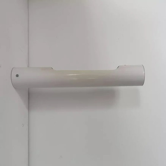 Image 1 of Vintage Wit Gelakt Metalen Buisvormige Wandlamp