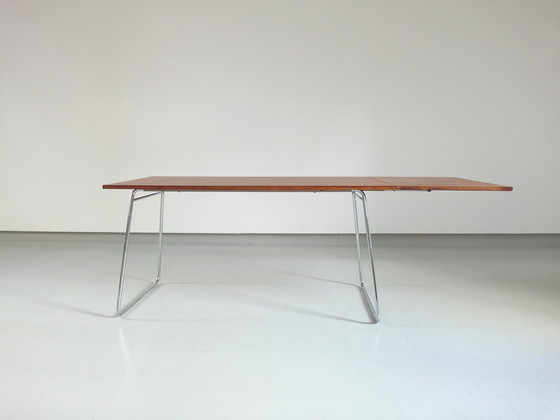 Image 1 of Zeldzame minimalistische tafel ontworpen door Kurt S Rungsøe voor Tynes Møbelfabrikk, Noorwegen 1960.