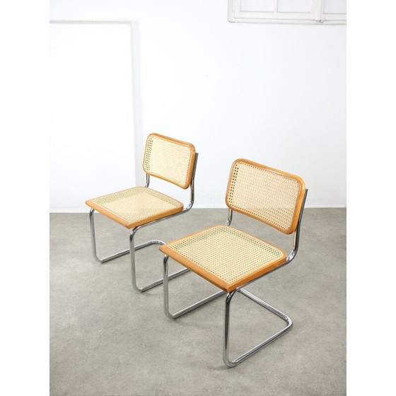 Image 1 of Vintage B32 Cesca stoelen van Marcel Breuer, 1980