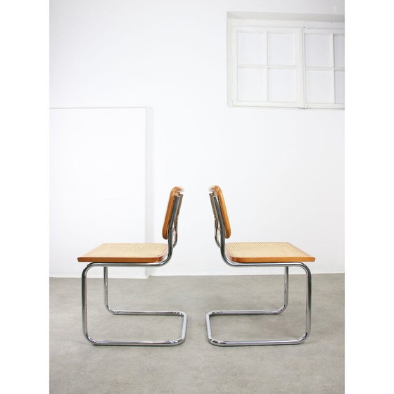 Image 1 of Vintage B32 Cesca stoelen van Marcel Breuer, 1980