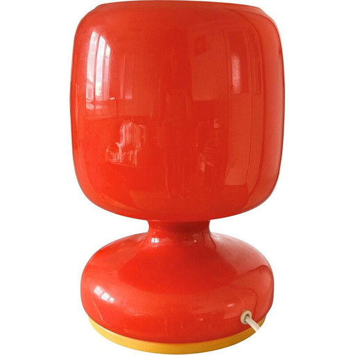 Vintage opaline glazen bureaulamp voor Osvetlovaci Sklo, Tsjecho-Slowakije