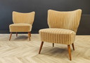 Twee Mid Century cocktailstoelen | Vintage - set 2 stoelen