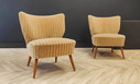 Twee Mid Century cocktailstoelen | Vintage - set 2 stoelen