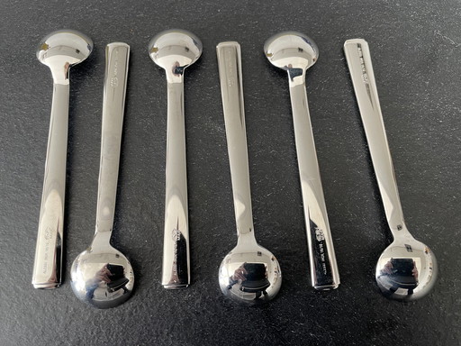 6 x Alessi Espresso Lepels Rundes Modell