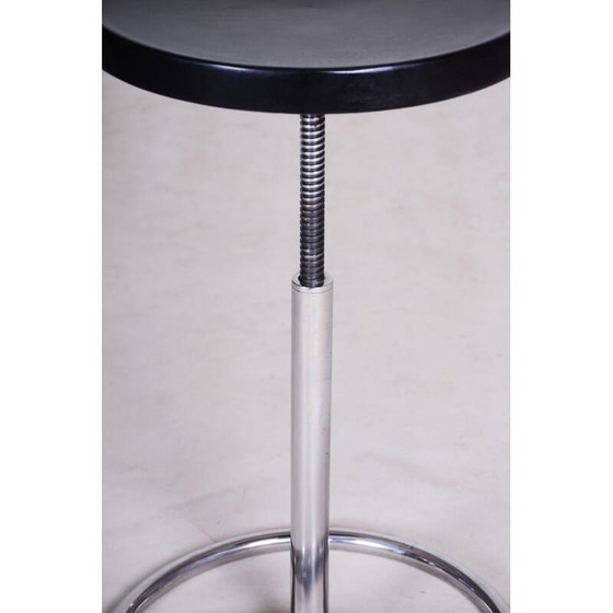 Image 1 of Vintage houten en stalen pianokruk, jaren 1930