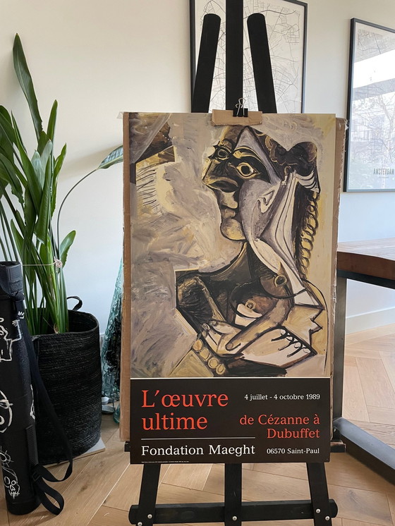 Image 1 of Pablo Picasso (1881-1973), Femme Assise, 1971, Copyright Stichting Maeght, 1989, Imp.Arte, Parijs, Gedrukt in Frankrijk