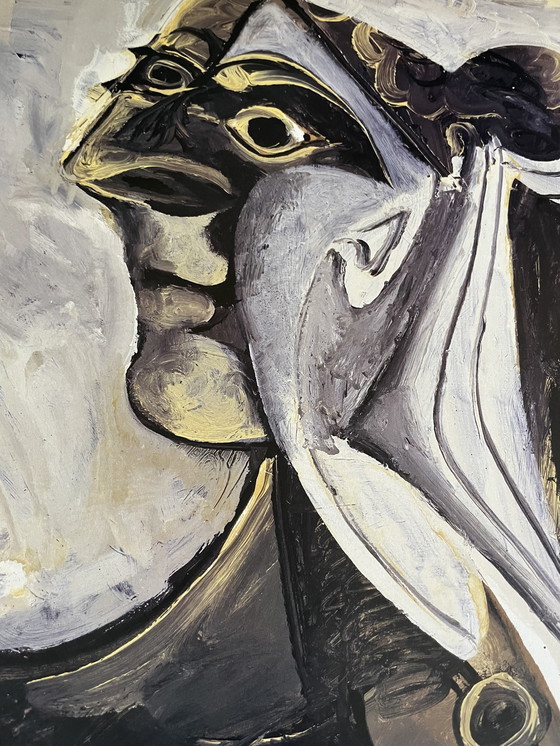 Image 1 of Pablo Picasso (1881-1973), Femme Assise, 1971, Copyright Stichting Maeght, 1989, Imp.Arte, Parijs, Gedrukt in Frankrijk