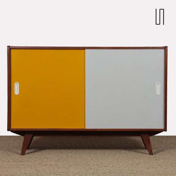 Image 1 of Vintage geel en wit dressoir model U-452 van Jiri Jiroutek, 1960