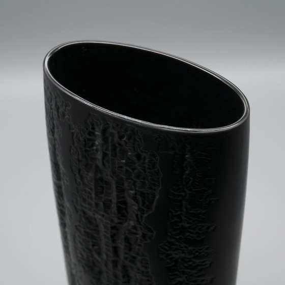 Image 1 of Xxl 38 Cm Vloervaas Martin Freyer Rosenthal Studio-Line Bisque Porcelaine Noire