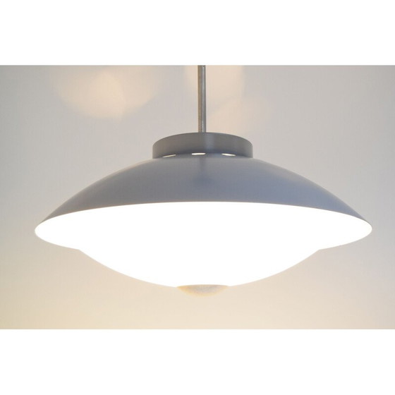 Image 1 of Vintage glazen en metalen hanglamp UFO van Napako, Tsjecho-Slowakije 1970