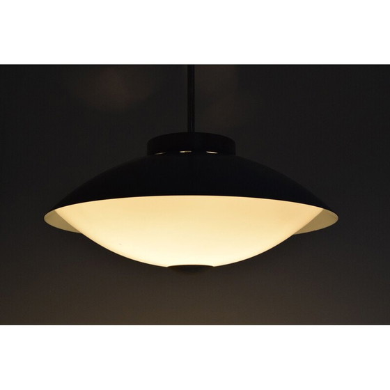 Image 1 of Vintage glazen en metalen hanglamp UFO van Napako, Tsjecho-Slowakije 1970