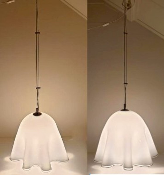 Image 1 of Grote Vintage Murano "Fazzoletto" Hanglampen