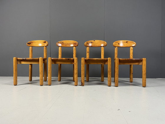 Image 1 of Rainer Daumiller grenenhouten eetkamerstoelen voor Hirtshals Savvaerk - set van 4 - jaren 1980