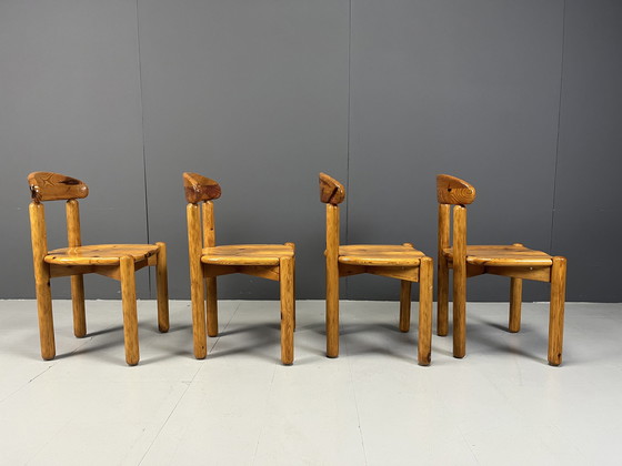 Image 1 of Rainer Daumiller grenenhouten eetkamerstoelen voor Hirtshals Savvaerk - set van 4 - jaren 1980