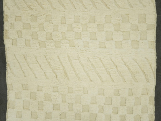 Image 1 of Berber Vloerkleed - 258 Cm X 158 Cm - Witte Wol