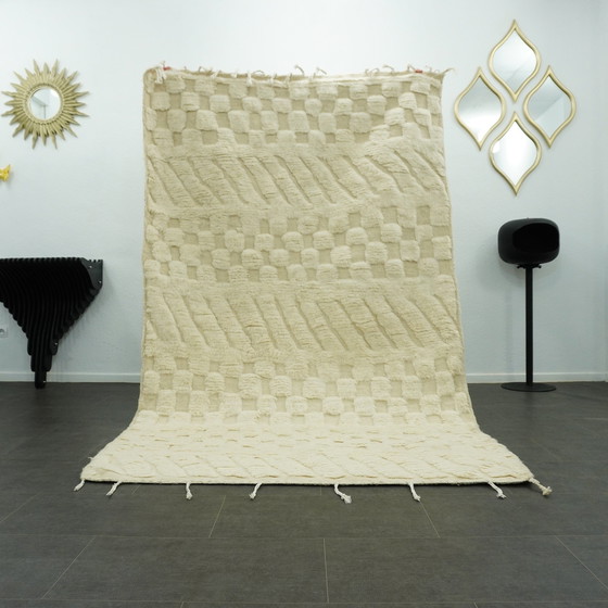 Image 1 of Berber Vloerkleed - 258 Cm X 158 Cm - Witte Wol