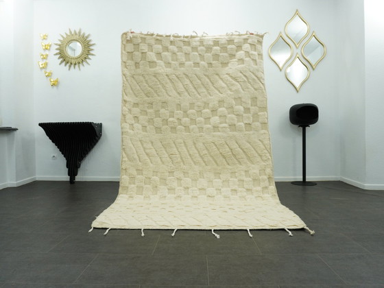 Image 1 of Berber Vloerkleed - 258 Cm X 158 Cm - Witte Wol