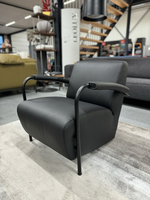 Leolux Scylla fauteuil zwart Design stoel 