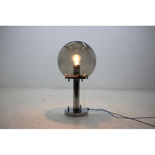 Vintage wandlamp van Šenov in glas en metaal, Tsjechië 1970