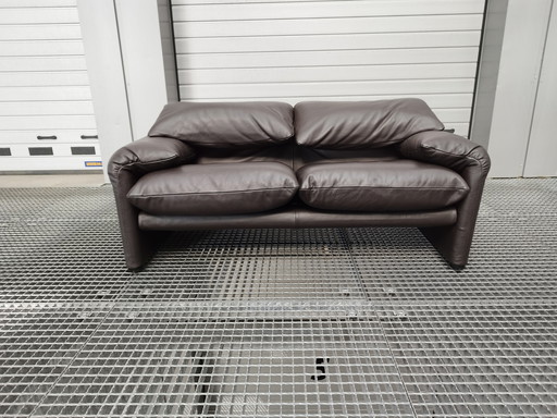 Cassina Maralunga 2-zits bank leer