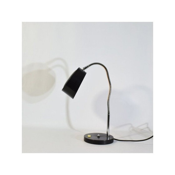 Image 1 of Vintage Philips lamp in zwart gelakt metaal, 1950