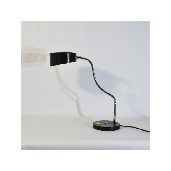 Image 1 of Vintage Philips lamp in zwart gelakt metaal, 1950