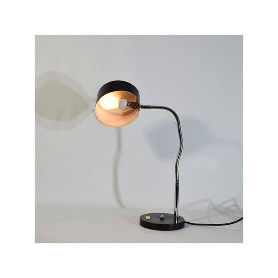 Image 1 of Vintage Philips lamp in zwart gelakt metaal, 1950