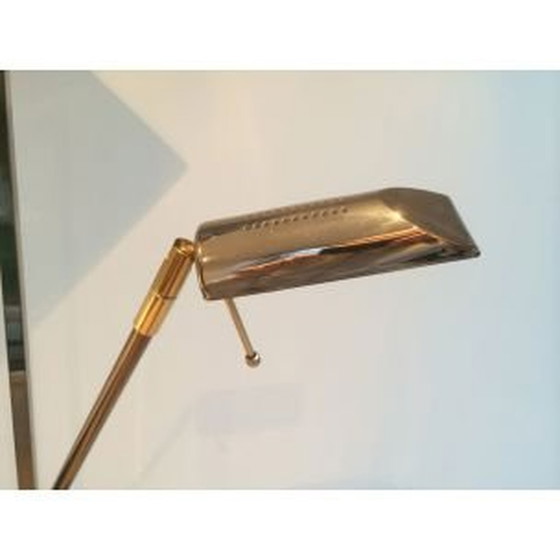 Image 1 of Vintage Franse koperen vloerlamp, 1970