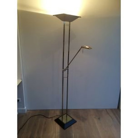 Image 1 of Vintage Franse koperen vloerlamp, 1970