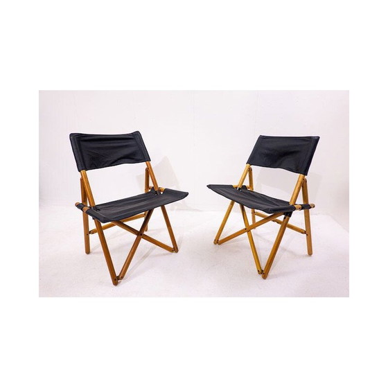 Image 1 of Paar vintage klapstoelen van Sergio Asti voor Zanotta, Italië 1969