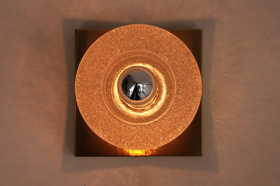 Image 1 of Peill & Putzler Cube Wall Lamp Ice Glass - Vintage Space Design