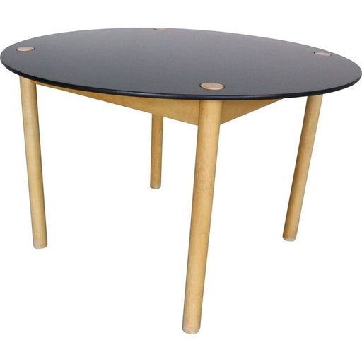 Vintage Flip-Top eikenhouten ronde eettafel door Børge Mogensen voor Fdb Møbler, Denemarken 1950