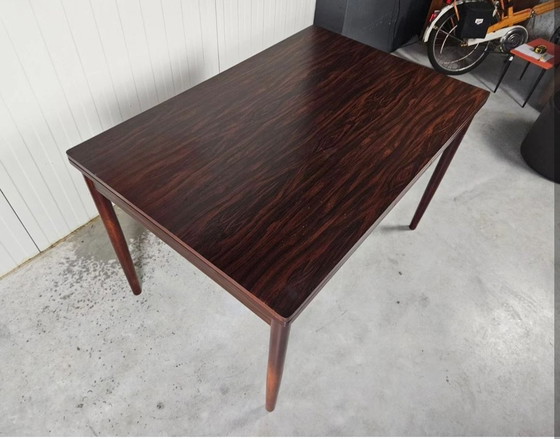 Image 1 of Vintage Eettafel Uitschuifbaar Rozenhout/Beech, nette staat