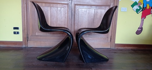 2x Vitra Verner Panton Klassieke Stoel S